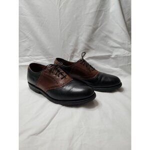 Allen Edmonds 'Links' Golf Shoes Men's Black / Brown Leather Saddle Size 11 B